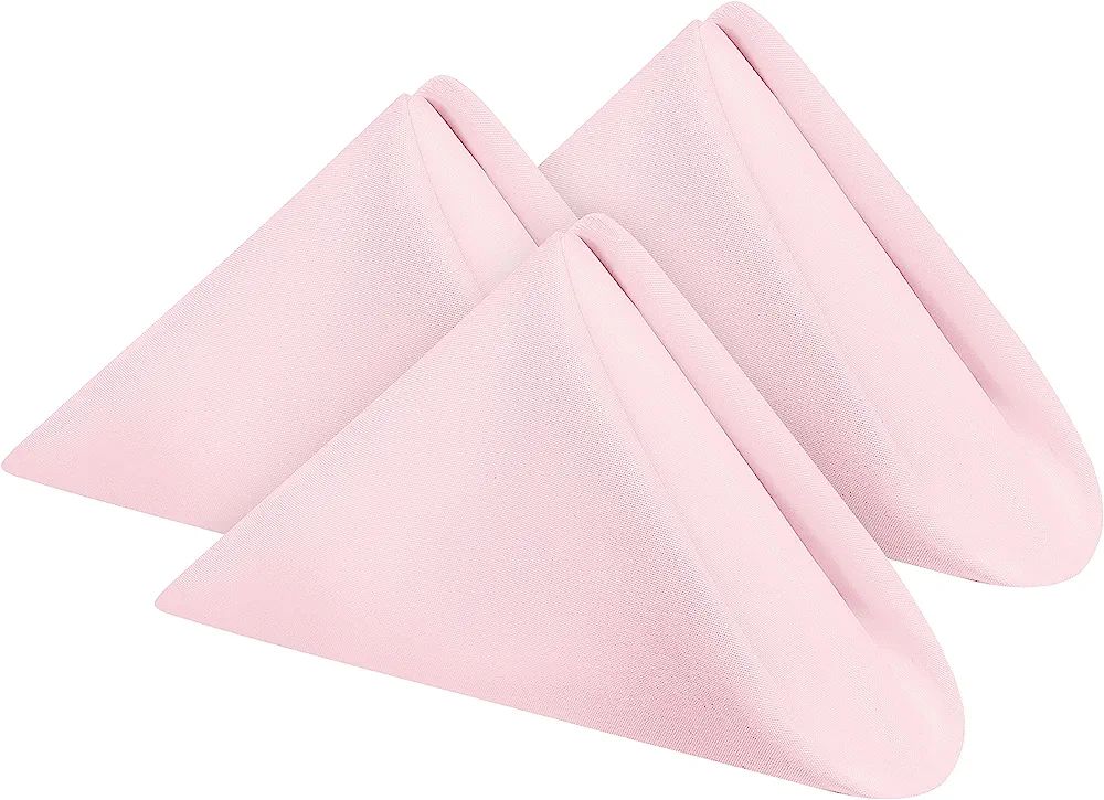 Utopia Home Pink Cloth Napkins (12 Pack, 17x17 Inches), Ideal Dinner Napkins for Party, Wedding a... | Amazon (US)