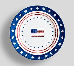 Cabana Americana Bunting Outdoor Melamine Salad Plates - Set of 4 | Pottery Barn (US)