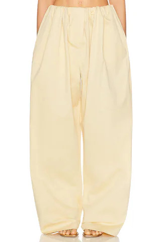 Helsa Cotton Twill Puff Pant in Yellow | FWRD 