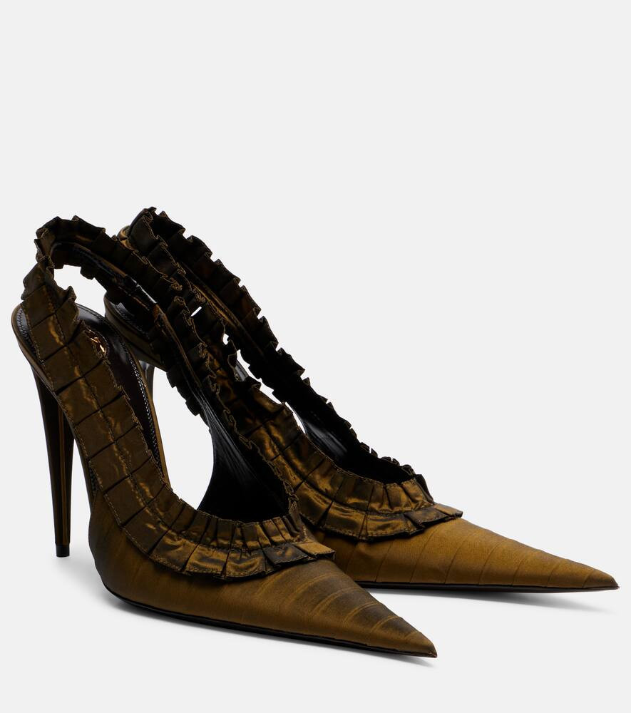 Saint Laurent Madeleine taffeta slingback pumps | Mytheresa (US/CA)