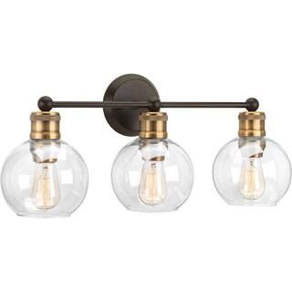 Progress Lighting Hansford Collection 24-1/2 in. Vintage Electric 3-Light Antique Bronze Coastal ... | The Home Depot