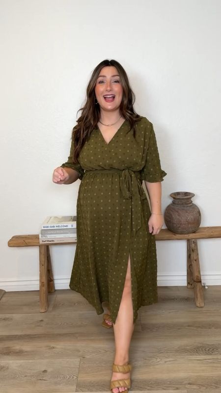 LOVE everything about this dress! The sleeves, the color, the neckline, the slit and the length!! 

Wearing a size small 

Code: “Real15" for 15% off sitewide on orders $65+ or “Mimi20” for 20% off sitewide on orders $109+ 

#LTKStyleTip #LTKFindsUnder50 #LTKBump