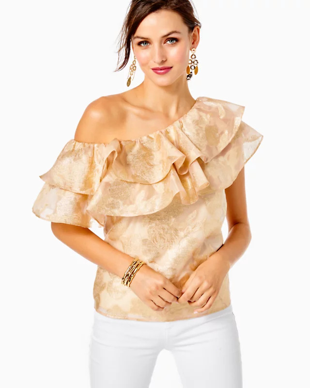Trixie One-Shoulder Ruffle Top | Lilly Pulitzer | Lilly Pulitzer