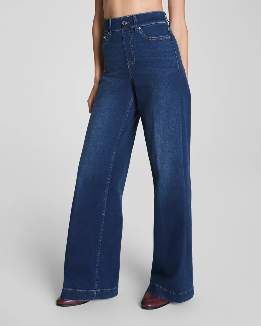High-Rise Wide Leg Jeans with Tummy Control | SPANX | Spanx