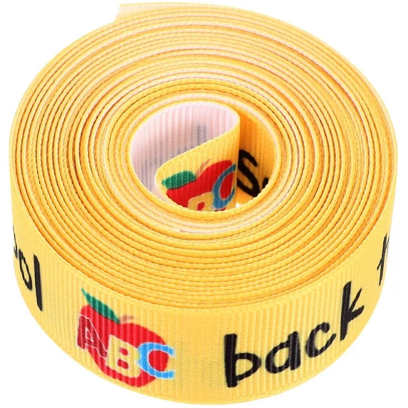 HONMEET 1 Roll Back to School Wired Ribbon in Yellow for Diy Crafts and Teacher Appreciation | Walmart (US)