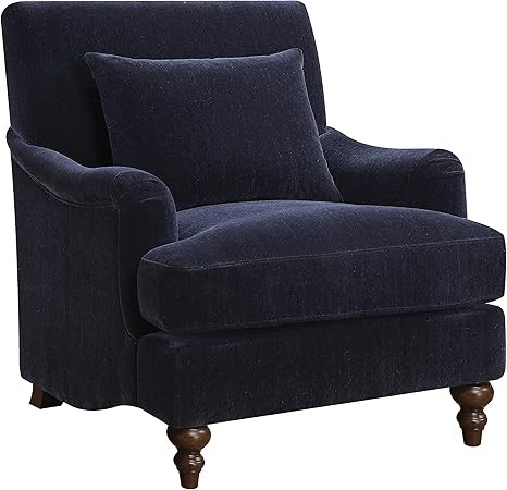 Coaster Home Furnishings Upholstered Accent Chair with Exposed Turned Legs and Attached Back Midn... | Amazon (US)