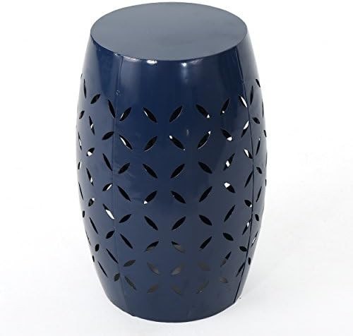 Christopher Knight Home Lilac Outdoor 12" Iron Side Table, Dark Blue | Amazon (US)