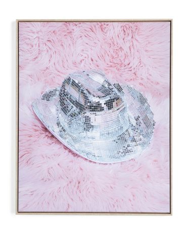 24x30 Disco Cowgirl Hat Framed Wall Art | TJ Maxx