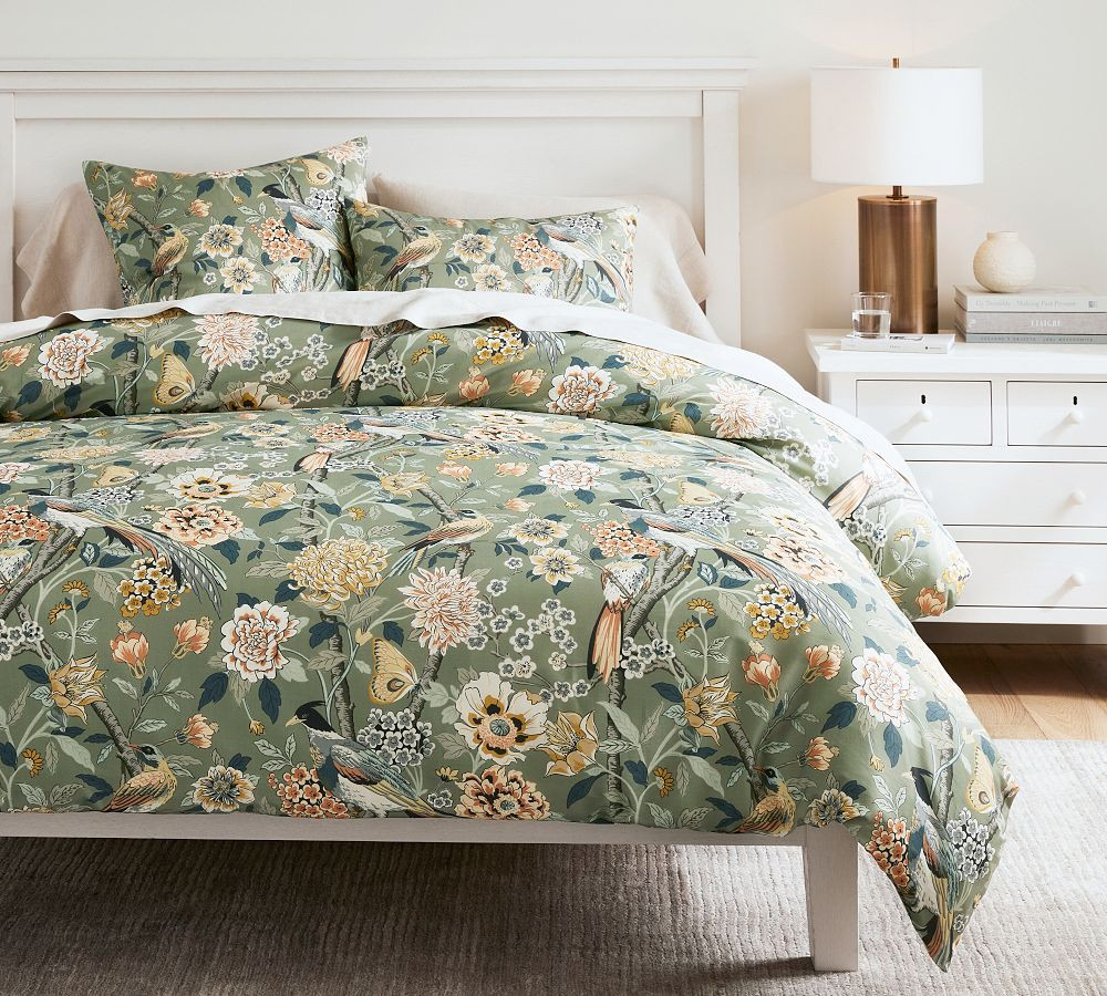 Bloom Floral Sateen Duvet Cover | Pottery Barn (US)