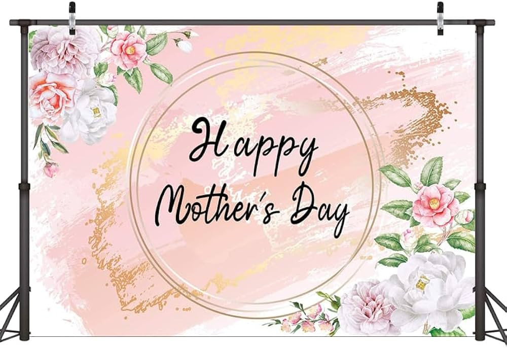 Dudaacvt 7x5ft Happy Mother's Day Backdrop Flower Background Mother's Day Party Backdrop Mother's... | Amazon (US)