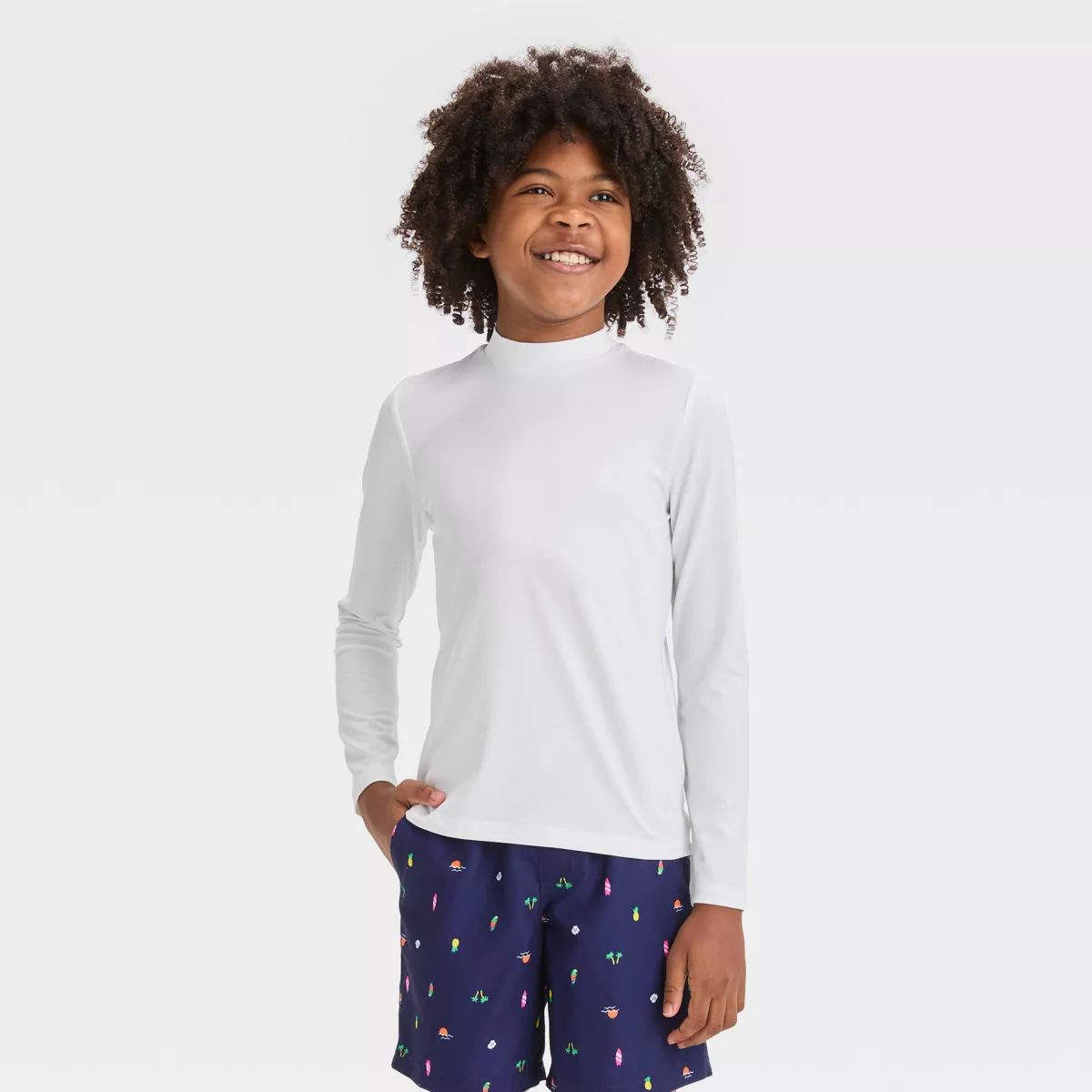 Boys' Long Sleeve Solid Rash Guard Top - Cat & Jack™ | Target