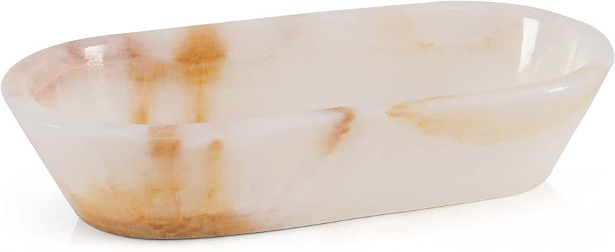Radicaln Marble Dough Bowl 10" Inches White Onyx Handmade Key Bowl For Dining Table Décor, Ideal... | Amazon (US)