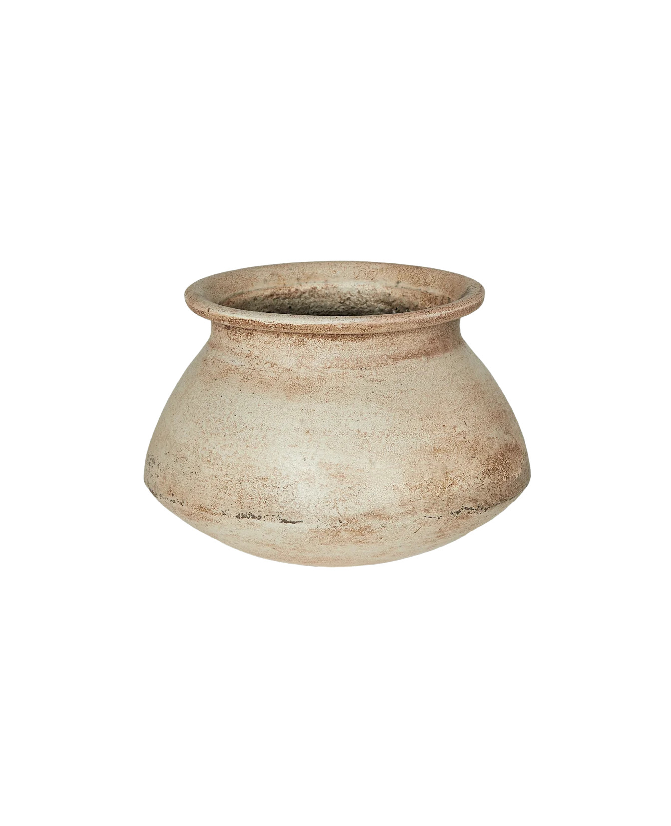Olive Ateliers Vintage Clay Vessel - Antique White from India | Olive Ateliers