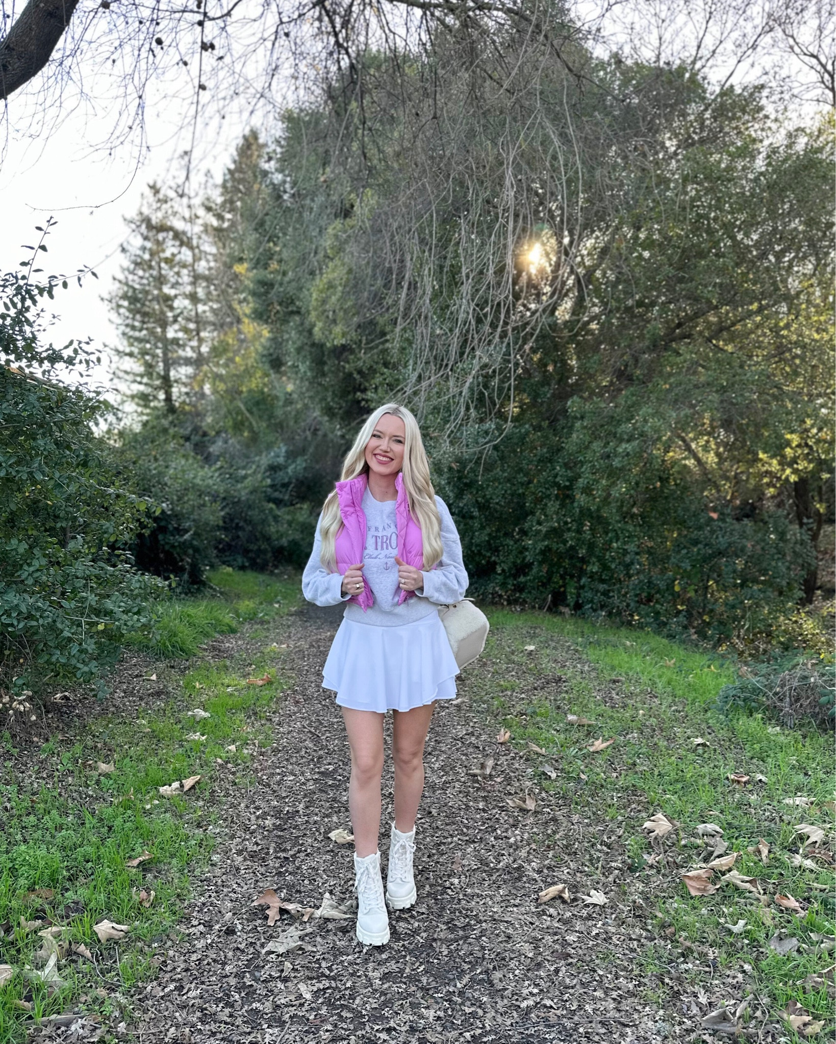 Love layering puffer vests over crewneck sweaters!

Sweatshirt: XS
Puffer Vest: Dahlia Mauve, 6
Skirt: White, 4

Lululemon Wunder Puff | Lululemon Court Rival | Tennis Skort | Athleisure Skirt | Crewneck Sweatshirtt

#LTKSeasonal #LTKfitness #LTKstyletip