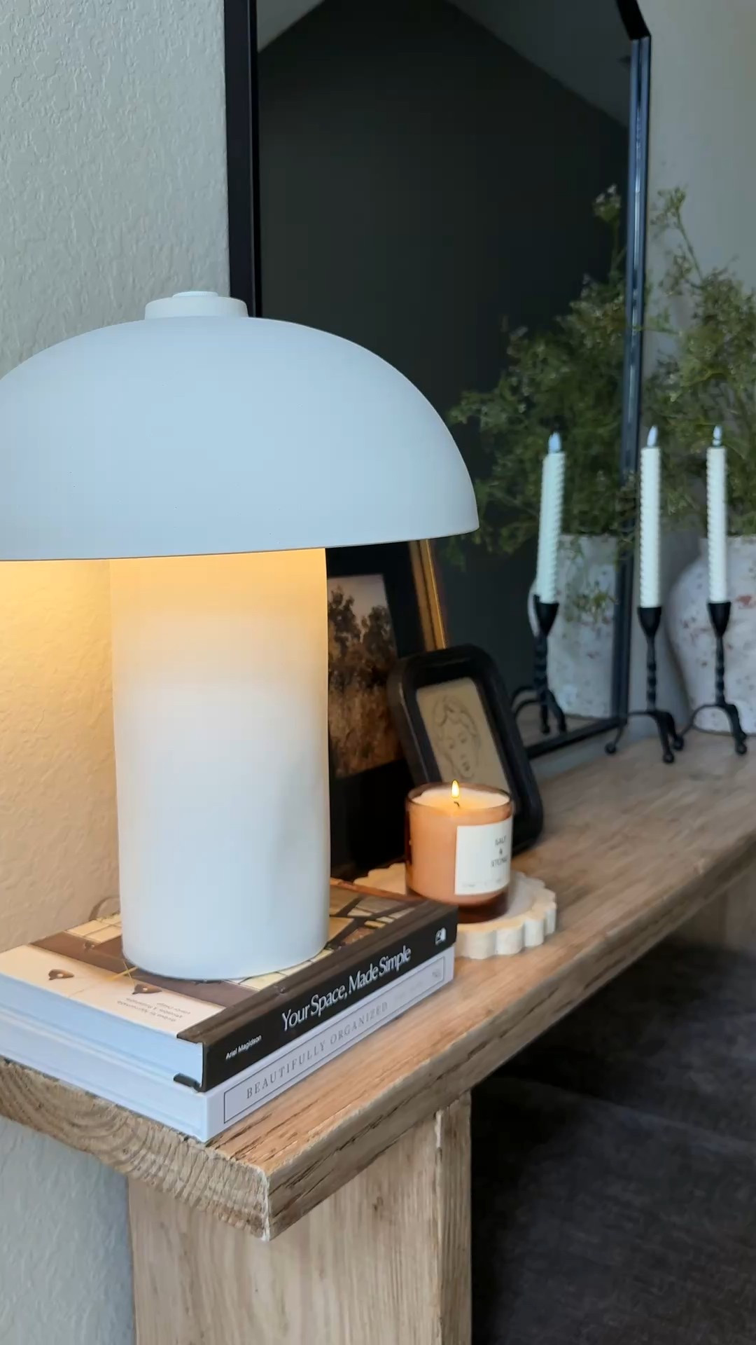 I found the most beautiful ceramic lamp at Target and the vibes are just ✨✨✨ #target #targetfinds #entrywaytable #entryway #organicmodern modern home, Target finds, Target home, entryway, entryway table decor @target 