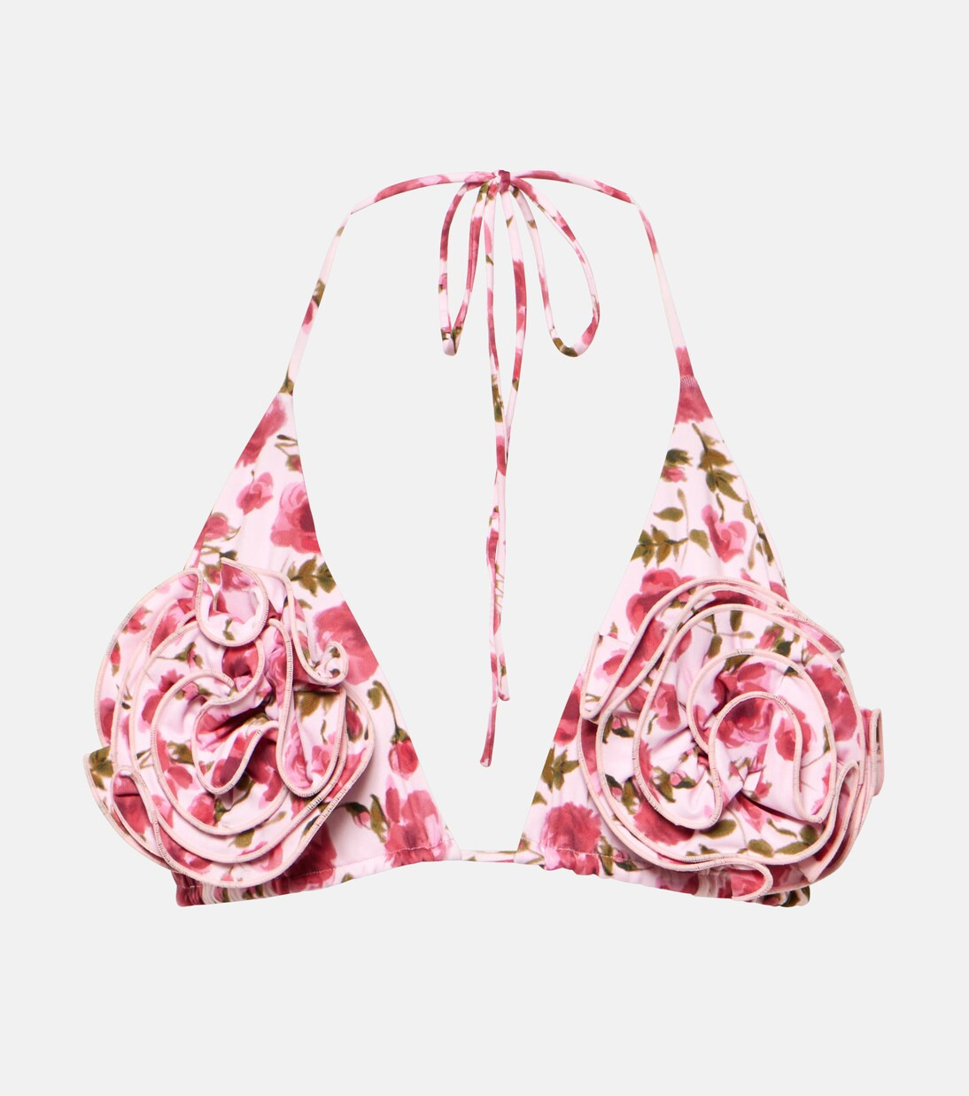 Floral-appliqué triangle bikini top | Mytheresa (US/CA)