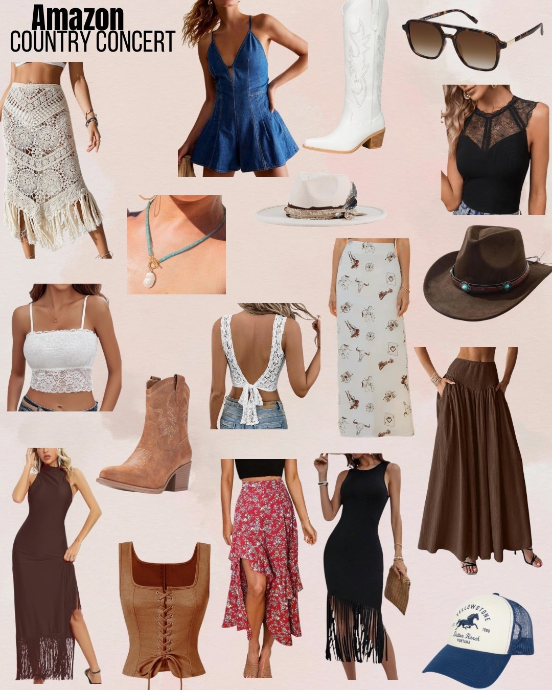 Amazon country concert outfits. Country style. Country outfit. Western outfit. Western style. Cowboy boots. Country dress. Cowboy style. Nashville outfit. Summer concert. Western outfit. Spring concert outfit. Summer country concert outfit.

#LTKSeasonal #LTKTravel #LTKFestival