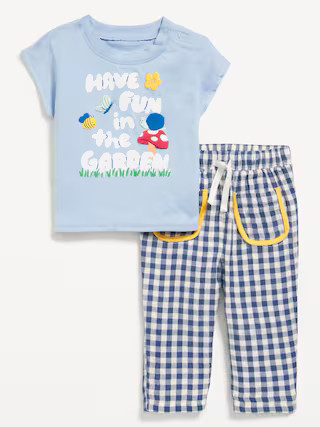 Short-Sleeve Graphic T-Shirt and Pants Set for Baby | Old Navy (US)