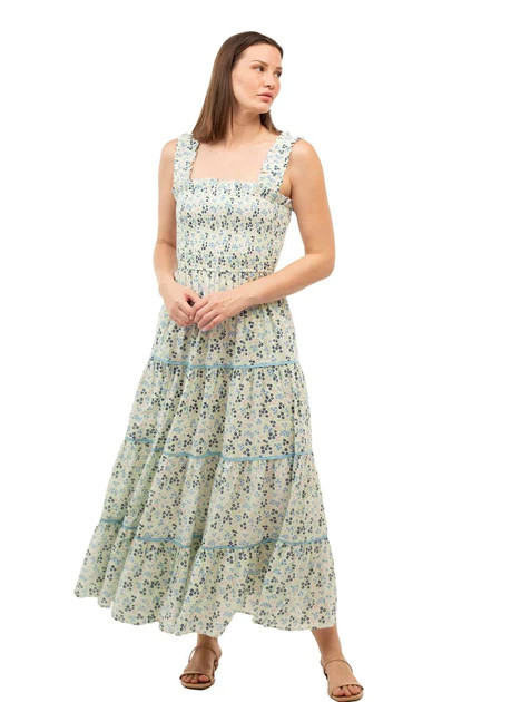 Page Maxi Dress | White Petite Floral | Beau & Ro