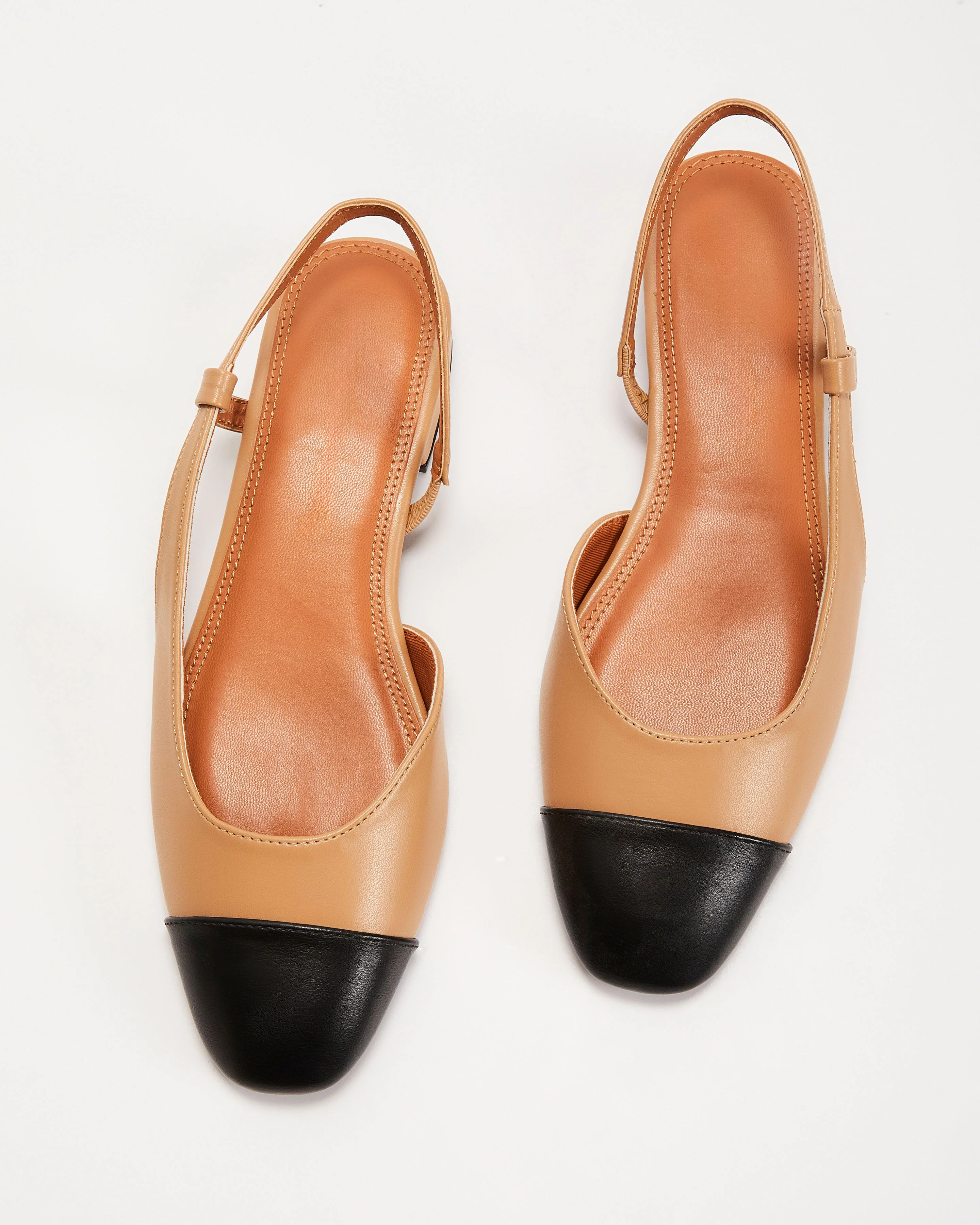 Coco Slingback Flats - Black Beige Combo | VICI