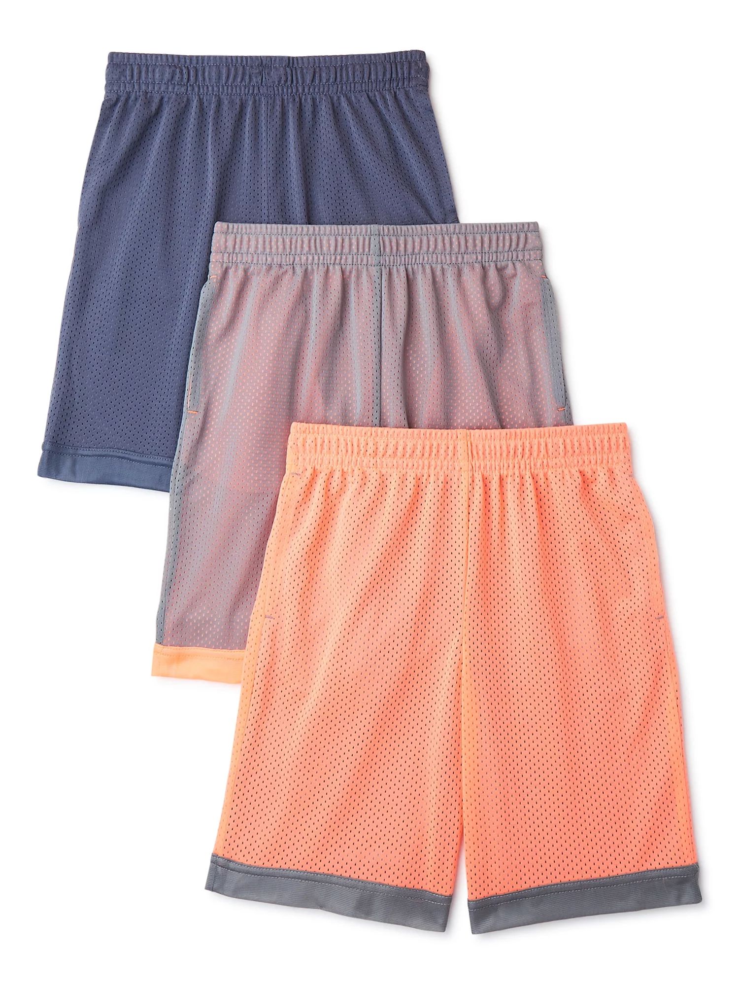 Athletic Works Boys Mesh Shorts, 3-Pack, Sizes 4-18 & Husky - Walmart.com | Walmart (US)