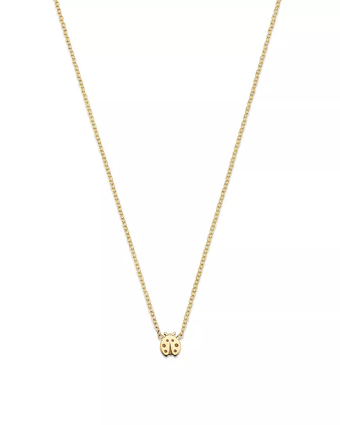 14K Yellow Gold Itty Bitty Symbols Ladybug Pendant Necklace, 14-16" | Bloomingdale's (US)
