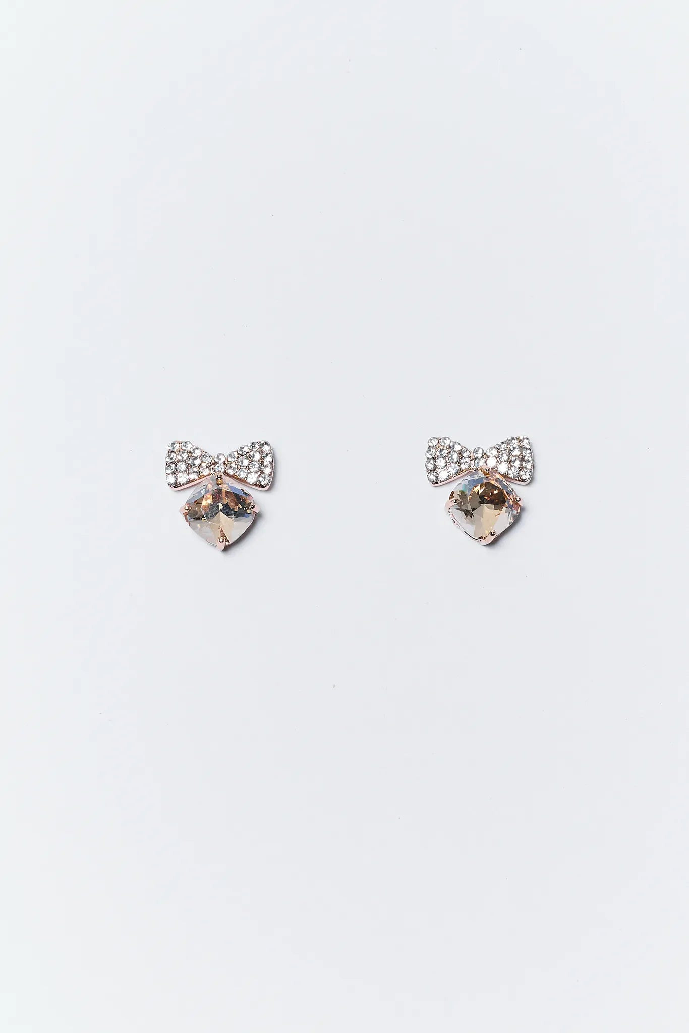 Jules Rhinestone Bow Earrings | Avara