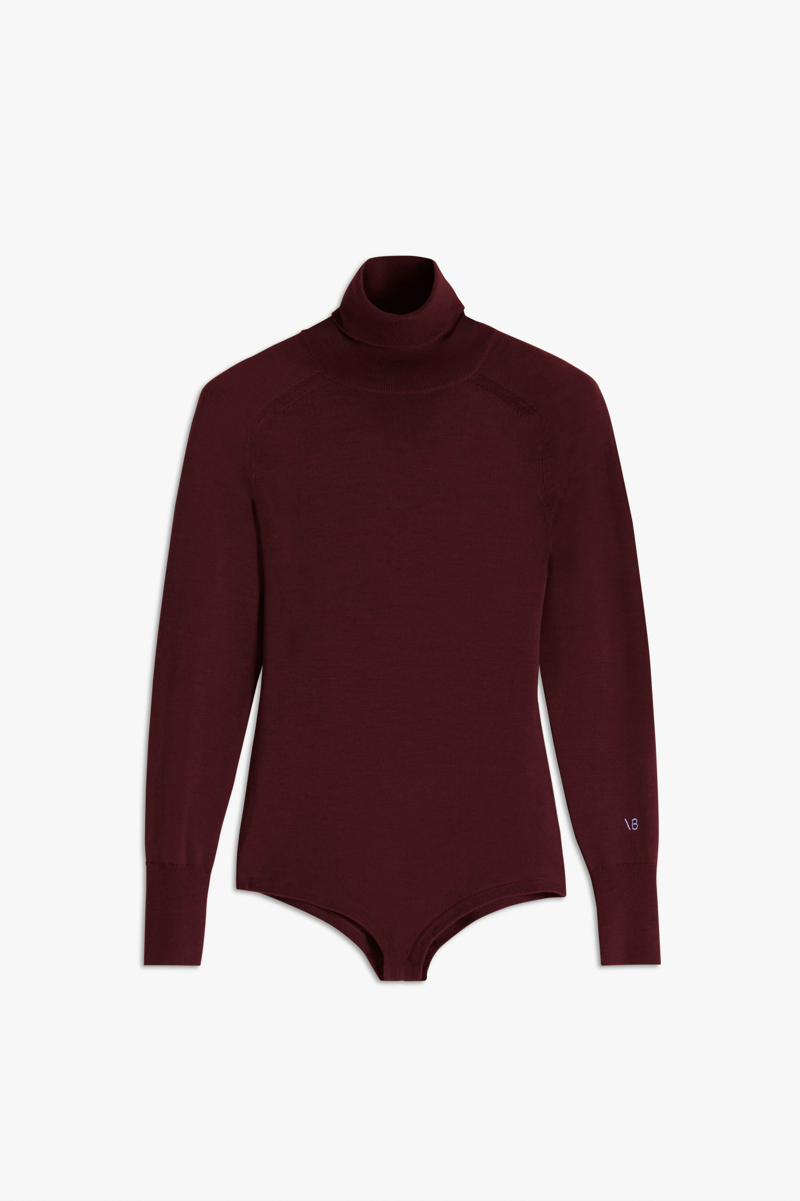 Poloneck Bodysuit In Bordeaux | Victoria Beckham UK