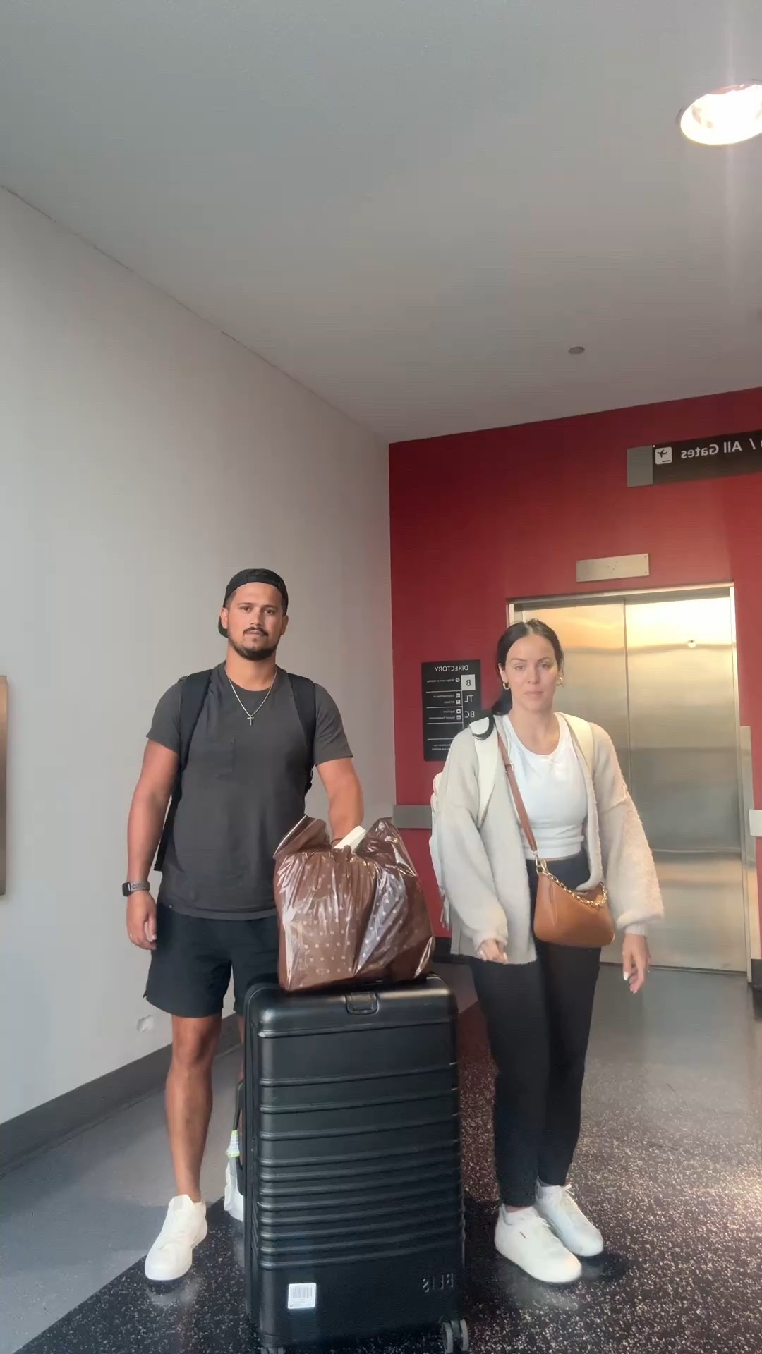 Best travel carryon backpacks, these are 45L bags in the 19in size. And we shared a checked bag! 

#LTKTravel