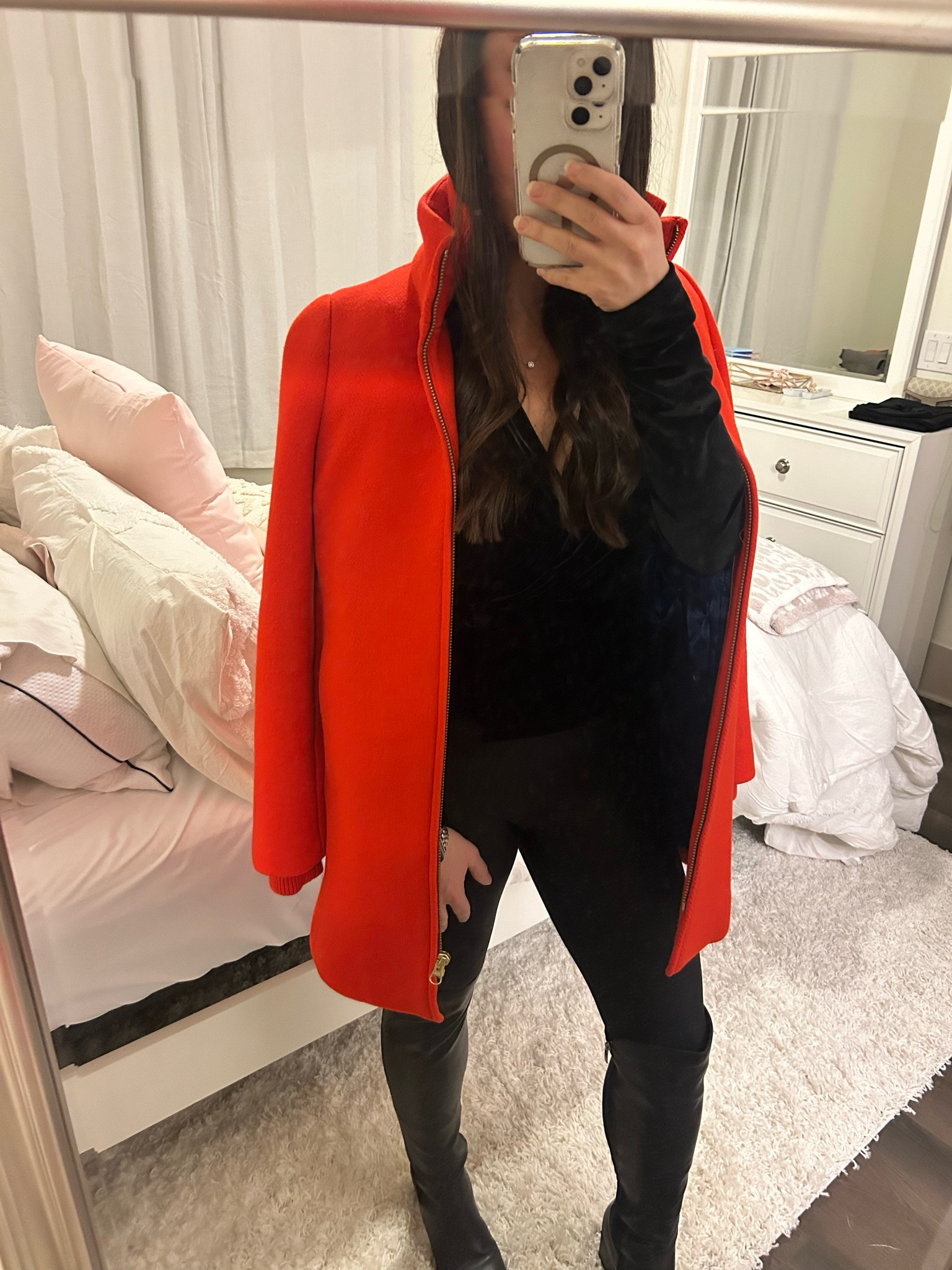 Love pulling out a pop of color in a monochromatic fit. This jacket is a few seasons old but a winter staple and adds a little something to any outfit! 

#LTKStyleTip #LTKFindsUnder50 #LTKSeasonal