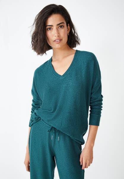 Elle Supersoft V-Neck Top | Hush Homewear (UK)