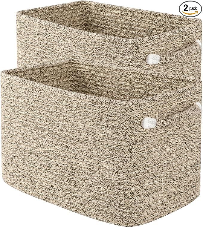 OIAHOMY Storage Basket, Woven Baskets for Storage, Toy Basket, Decorative Storage Bins, Nursery B... | Amazon (US)