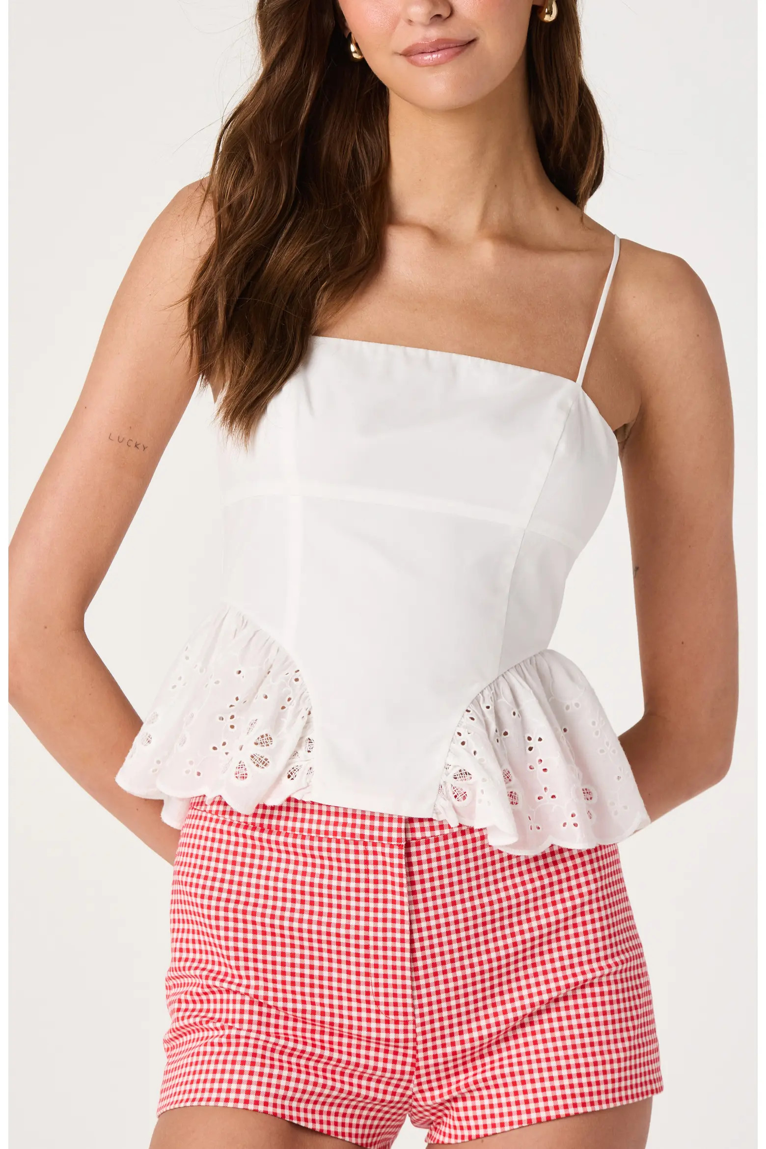 Teale Eyelet Cotton Peplum Top (Women) | Nordstrom | Nordstrom