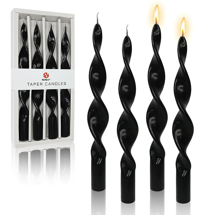 10 Inches Spiral Taper Candles Colorful Twisted Candle Dripless Long Candles, Handmade Candlestic... | Amazon (US)
