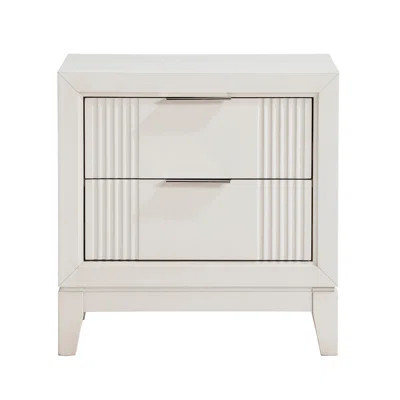 Antique White 2 Nightstand, Modern Bedroom Furniture With Front Refinement Finish, For A Stylish | Wayfair North America
