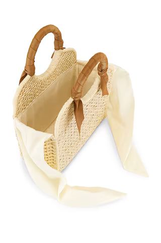 SENSI STUDIO X REVOLVE Midi Handbag in Natural & Sable from Revolve.com | Revolve Clothing (Global)