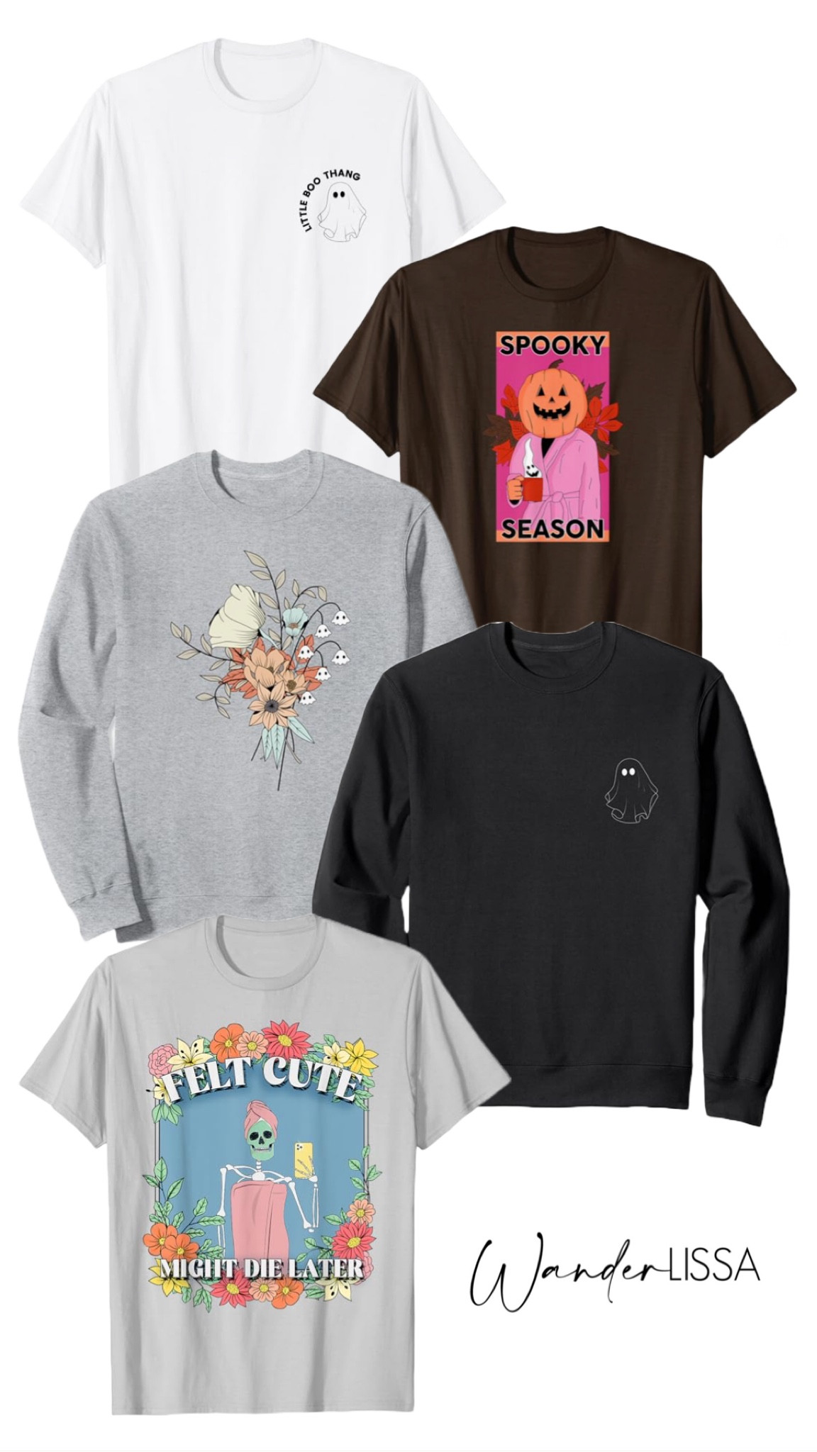 Halloween, Cute, Funny, tees, sweatshirts, longsleeve,
pumpkin, skeleton, ghost, boo

#LTKSeasonal #LTKHalloween #LTKfindsunder50