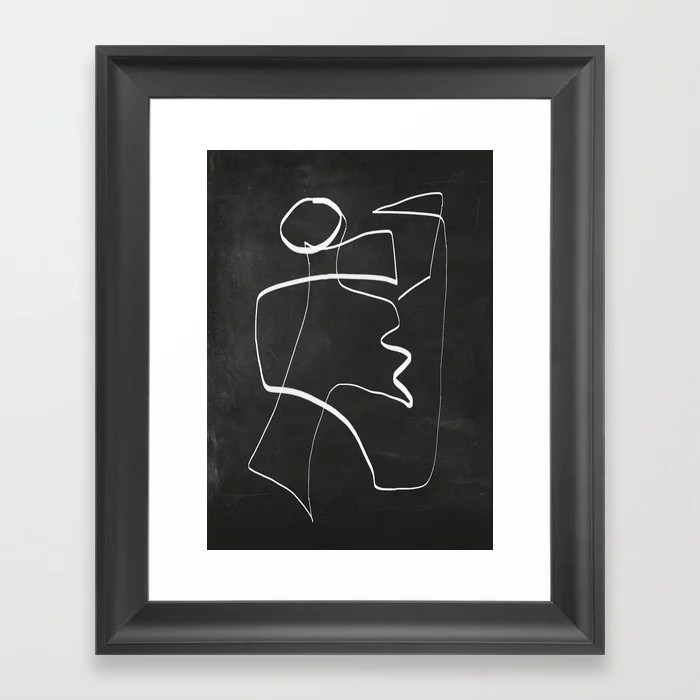 Abstract line art 6/2 Framed Art Print | Society6