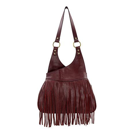 Patricia Nash Pienza Leather Fringe Satchel | HSN