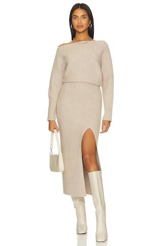 Line & Dot Alta Sweater Dress in Oatmeal from Revolve.com | Revolve Clothing (Global)