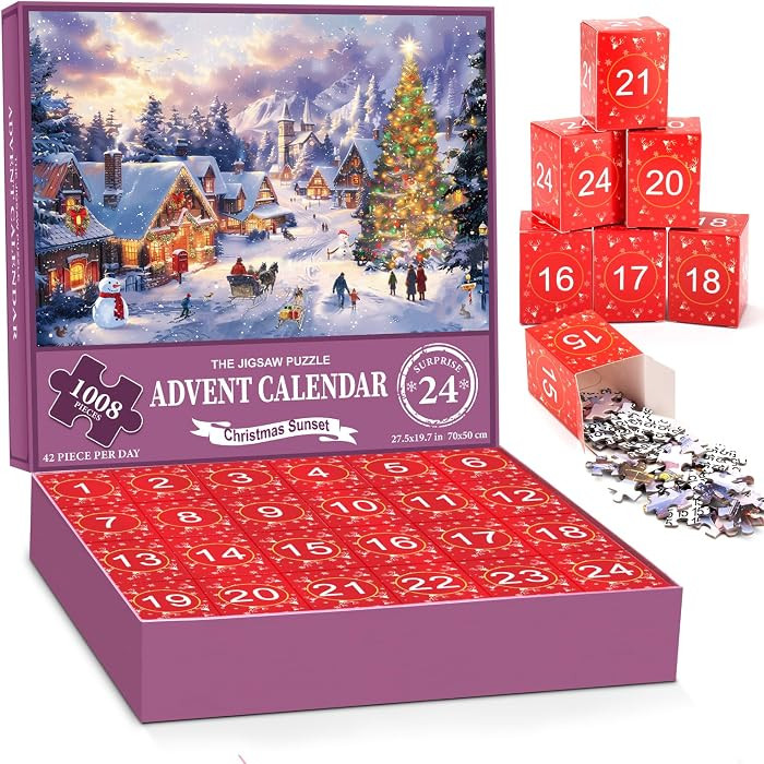 Puzzle Advent Calendar 2026 \u2013 24 Days Christmas Countdown Jigsaw Puzzle | Amazon (US)