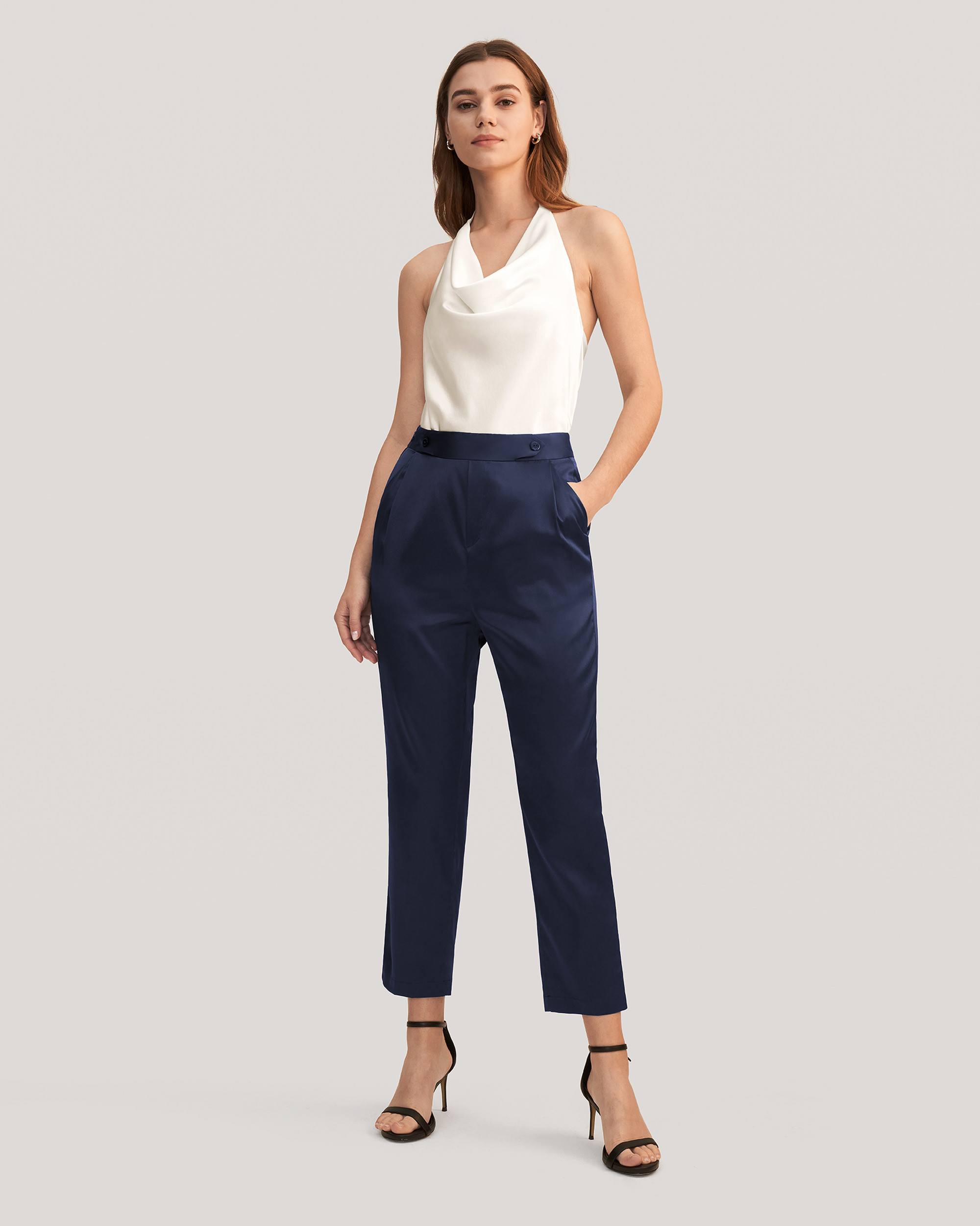 Comfort Fit Silk Cigarette Pants | LilySilk
