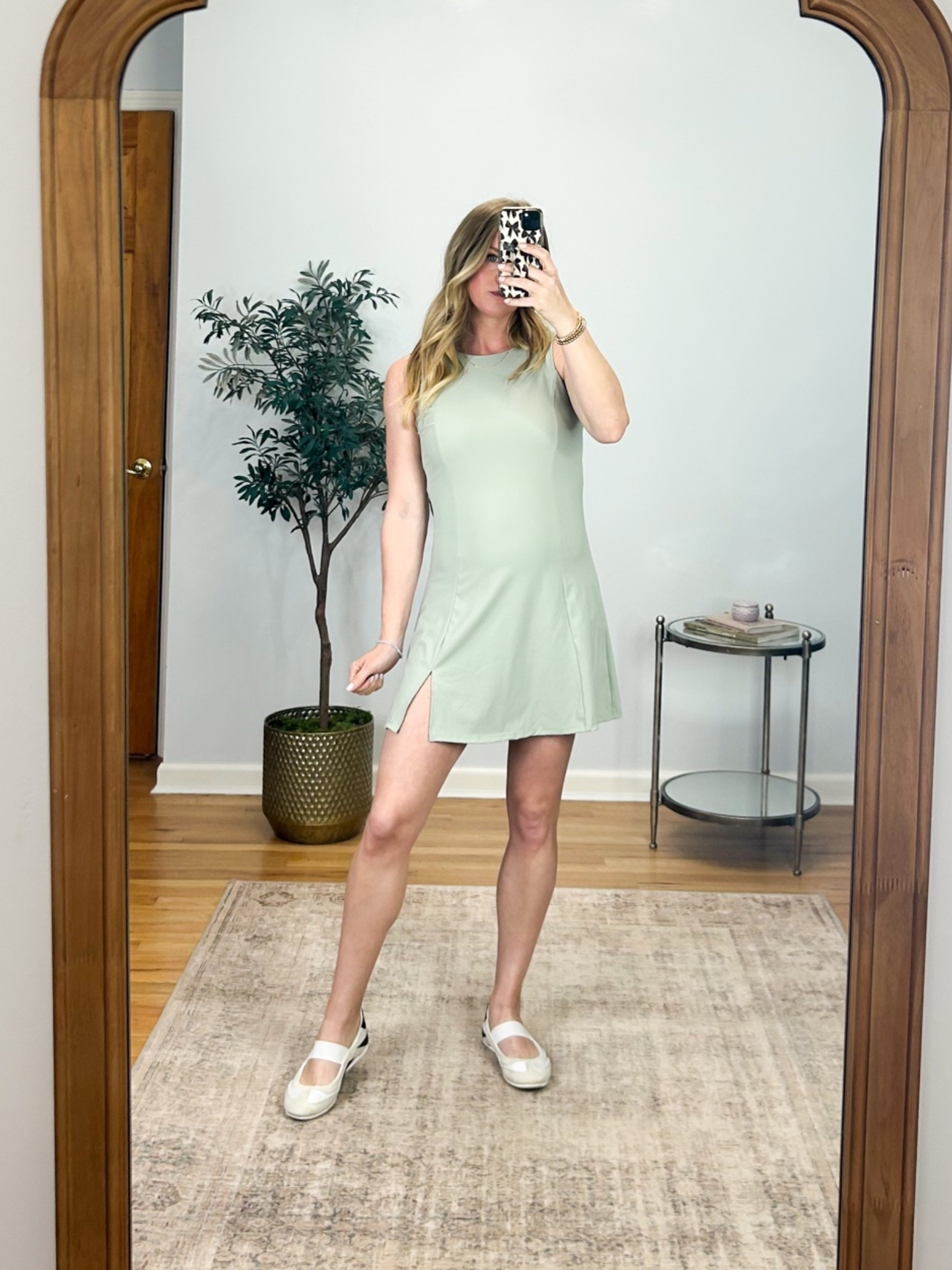 Love this crew neck tennis dress with the side slit and built in shorts. Currently 20% off and under $35. Available in a bunch of colors! Wearing size medium.  

Summer outfit. Spring outfit. Sports mom outfit. Active outfit.

#LTKootd #LTKSeasonal #LTKActive