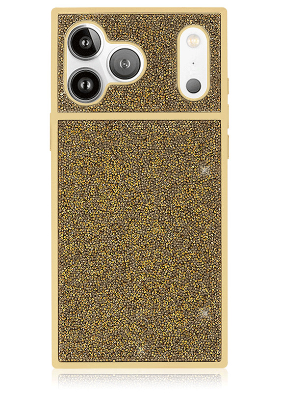 Elite Collection - SQUARE\u00ae Gold Crystal Elegance iPhone Case | FLAUNT