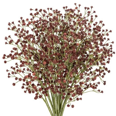 Briful 10 Pcs Artificial Flowers Baby's Breath 9.8" Faux Flowers Arrangement Baby Breath Wedding Bouquet Decorations Home Decor Brown | Walmart (US)