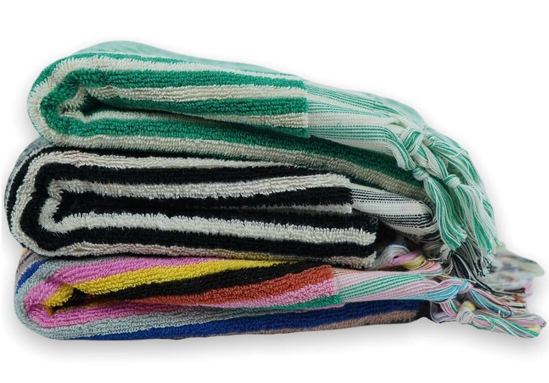 Striped Hand Towel|Organic Cotton Towel|Bathroom Towel|Kitchen Towel|Bathroom Decor|Decorative|Ki... | Etsy (US)
