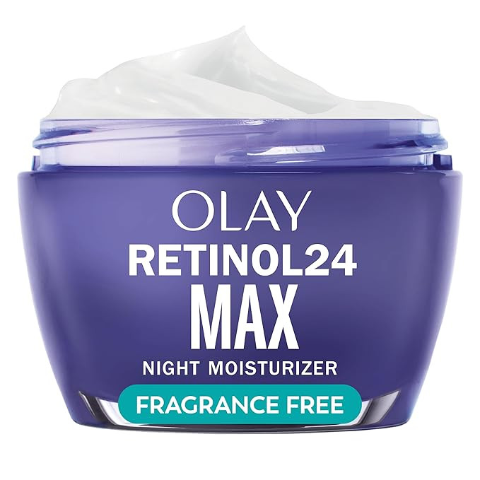 Olay Retinol Face Moisturizer, 24 MAX Anti-Aging Night Cream for Women, Fragrance-Free, Non Greas... | Amazon (US)