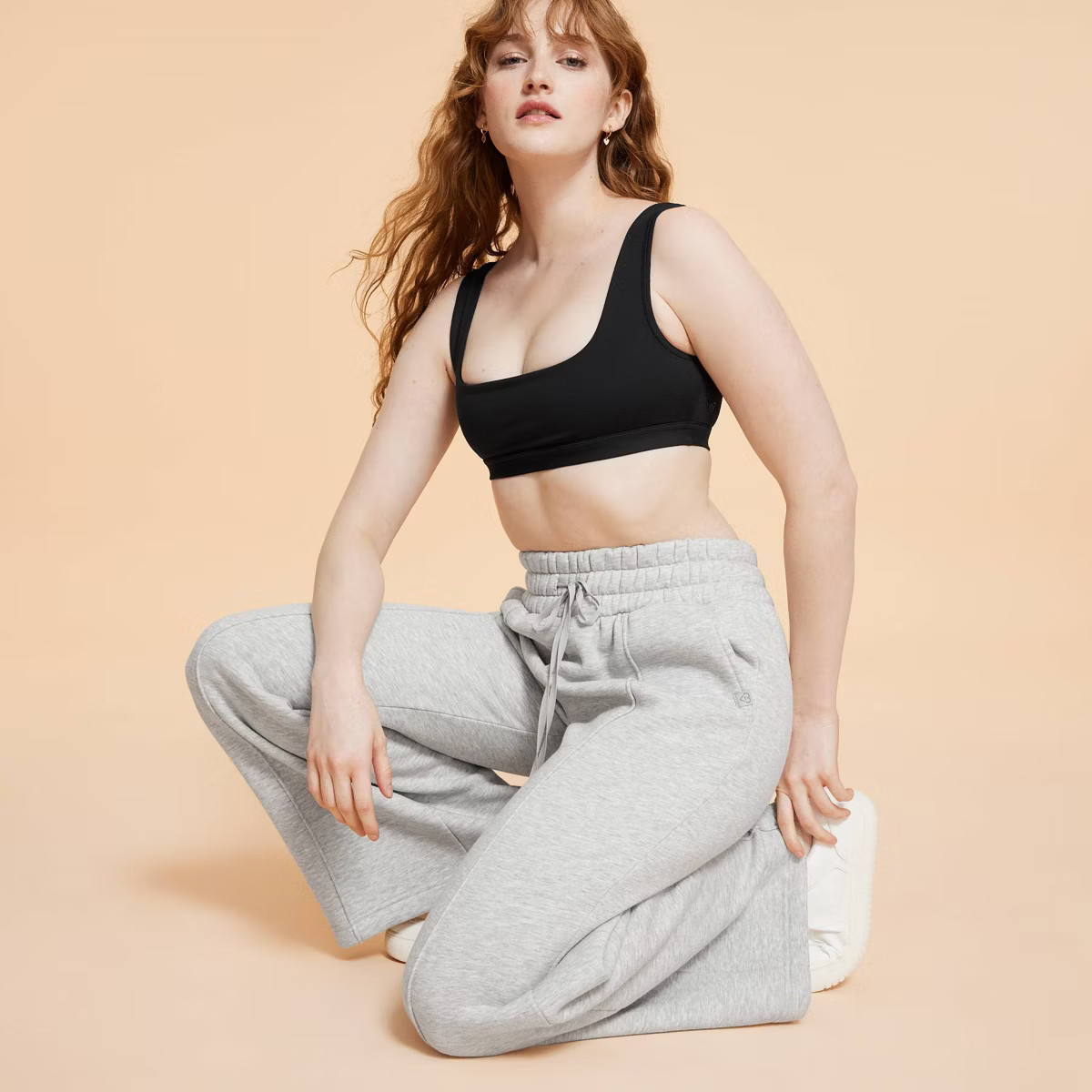 Blogilates Women's Travel Trouser High-Rise Wide Leg Sweatpants - Steel Blue XS | Target