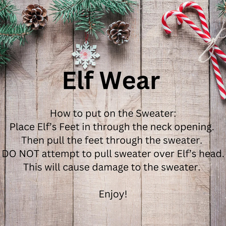 Elf Sweater / Taylor/swiftie/ Christmas Elf Doll Costume / Elf - Etsy | Etsy (US)