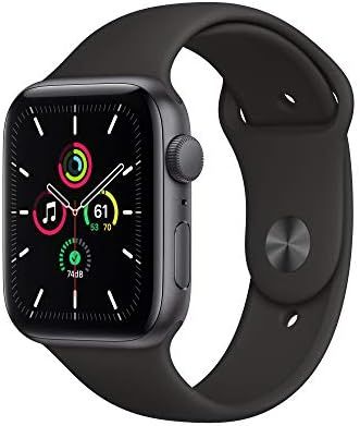 New Apple Watch SE (GPS, 44mm) - Space Gray Aluminum Case with Black Sport Band | Amazon (US)